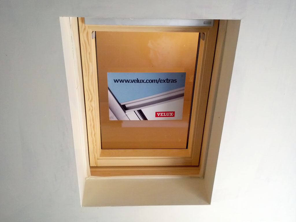 The Velux Roof Window is now installed and fully operational