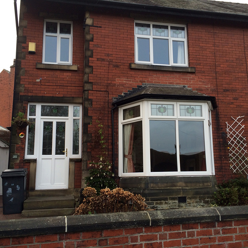 Front House Shot - Mr & Mrs Kerns - Encapsulated Stained UPVC Windows and Door
