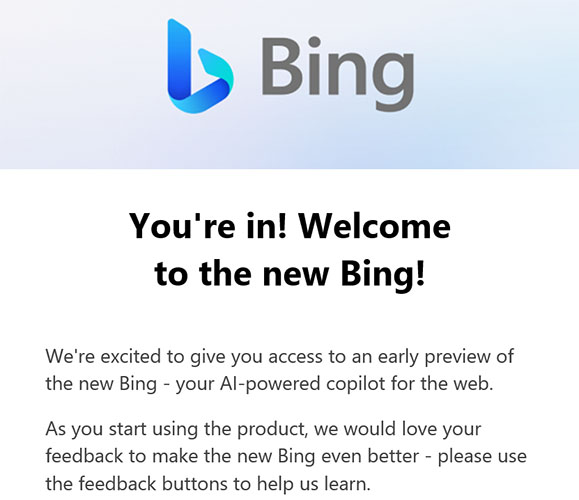 The new Bing, powered by AI